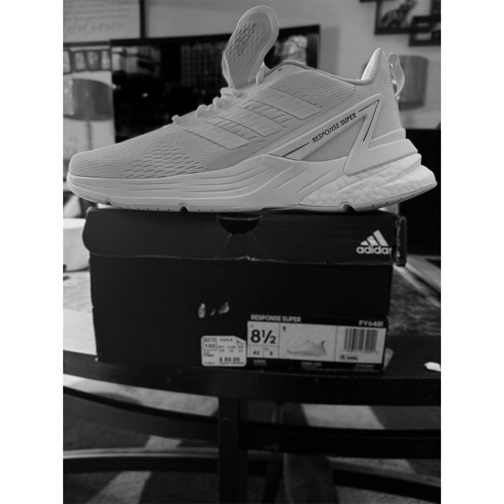 Adidas Boosts Response Super Running Shoes, White , Men's 8.5 M New